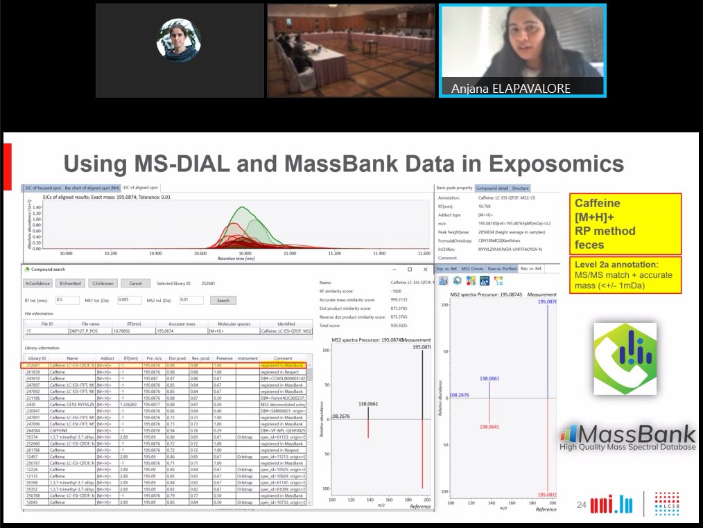 ESchymanski's tweet photo. Another #proudPI day with @AnjuAnjuraj15 presenting our #MassBank and #ENTACT efforts for #OpenScience to increase #exposome compound coverage in open #MassSpec libraries at the Luxembourg-RIKEN symposium today! Congratulations for job well done Anjana! @lcsb_uni_lu @FnrLux https://t.co/fxGNahOBPe
