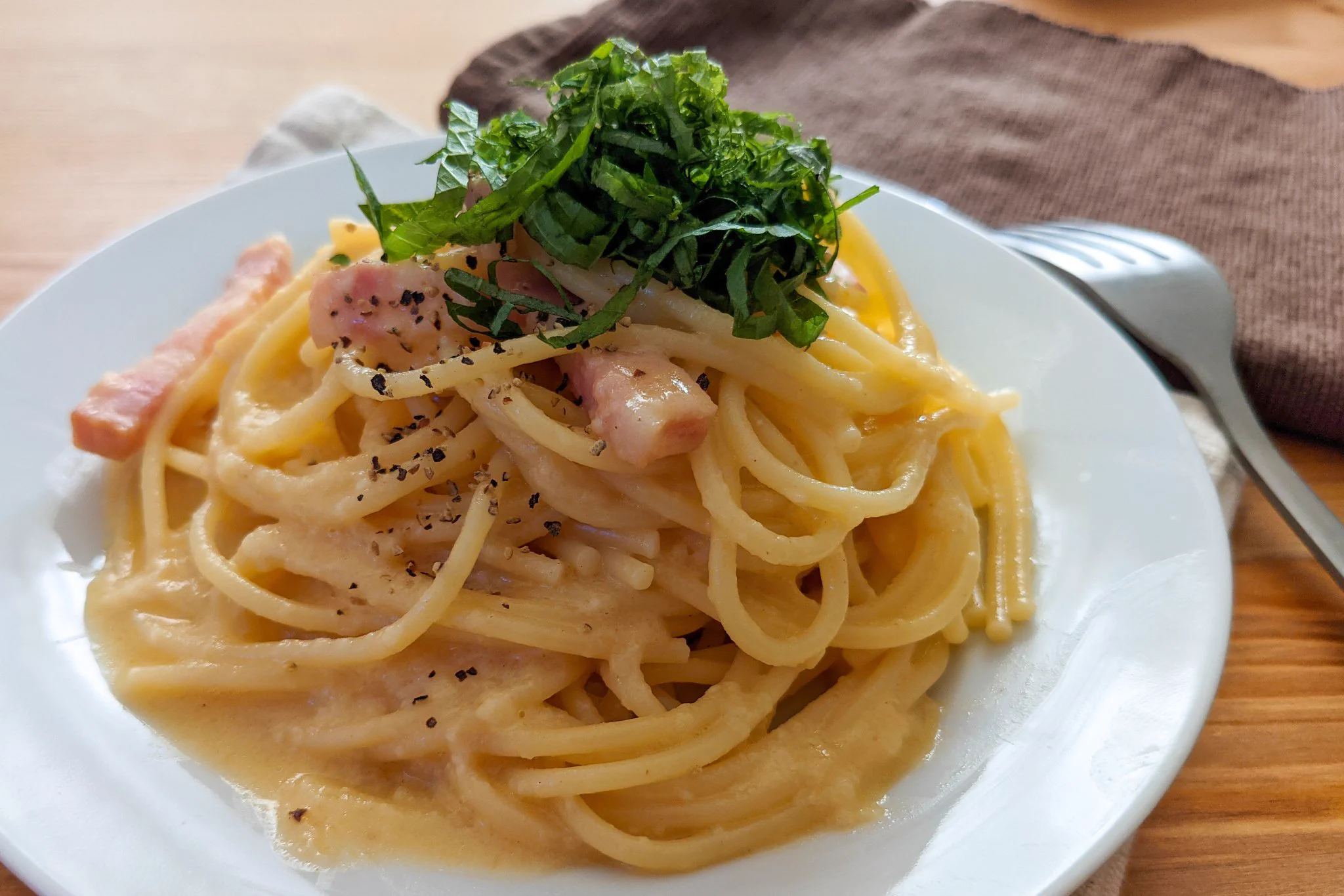 パスタ好きさんは是非！白だしなどを使った和風の「カルボナーラ」のレシピ！