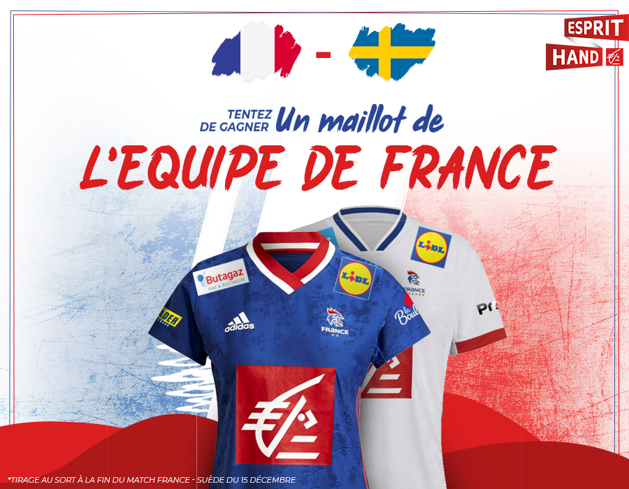 EspritHandball's tweet photo. #VousEtreUtile 
Nouveau maillot de @FRAHandball à gagner à l'occasion de #FRASUE ce soir ! 😃
Follow + RT pour participer au tirage au sort 🍀
#EspritHandball https://t.co/QXXyIu4noI