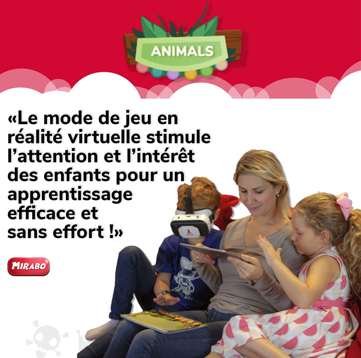 Did you know ? 🤔

La particularité de la réalité virtuelle, c'est l'interaction ! 
Votre enfant ne sera plus spectateur, mais acteur de son apprentissage grâce aux leçons complètement immersives 🤩

#Mirabo #edtech #jeuxvideo #noel #anglais #realitevirtuelle #reliteaugmentee