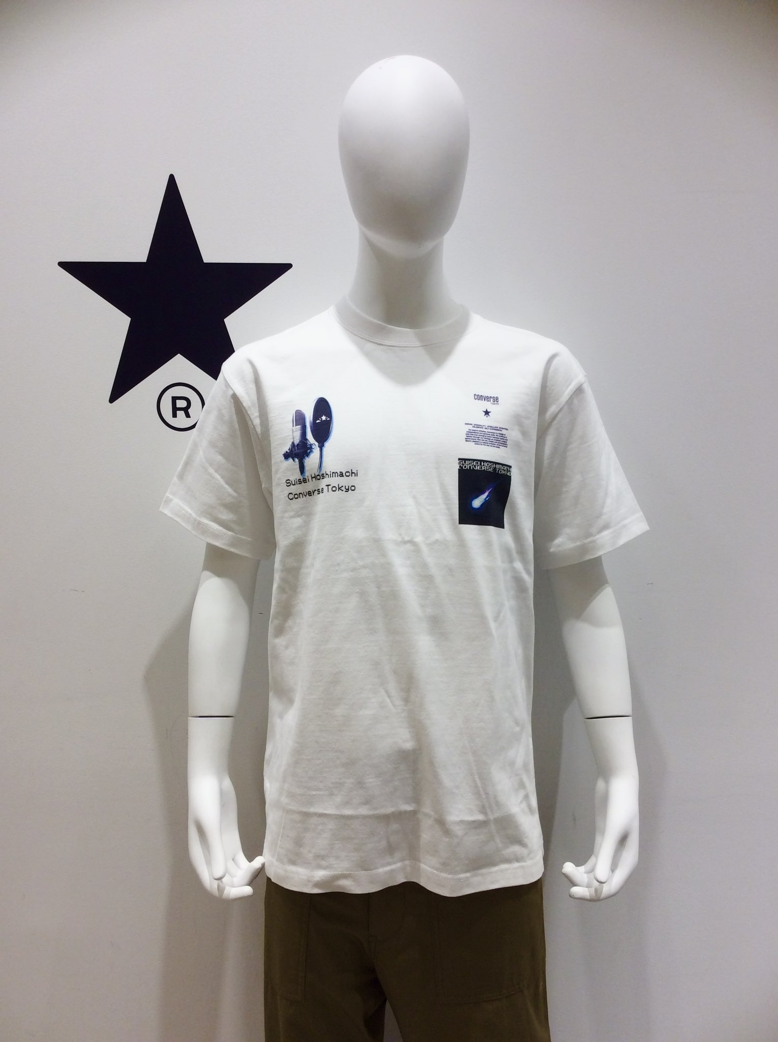 ホロライブ 星街すいせい converse Tシャツ- ホロライブ 星街すいせい converse Tシャツ-
