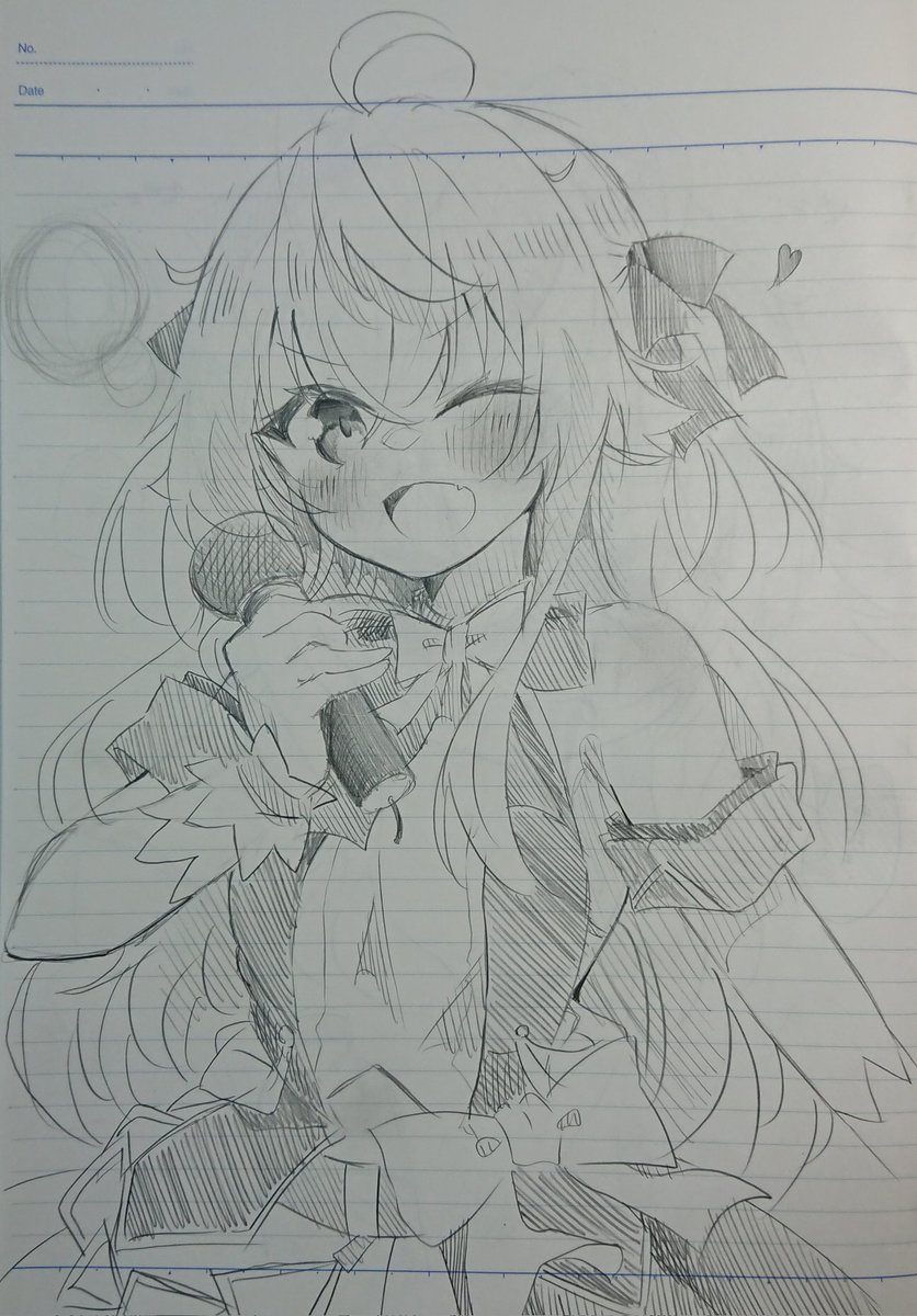 今日の落書き～「愛娘のライブ衣装を着てアイドルムーブをするカグラナナ」 