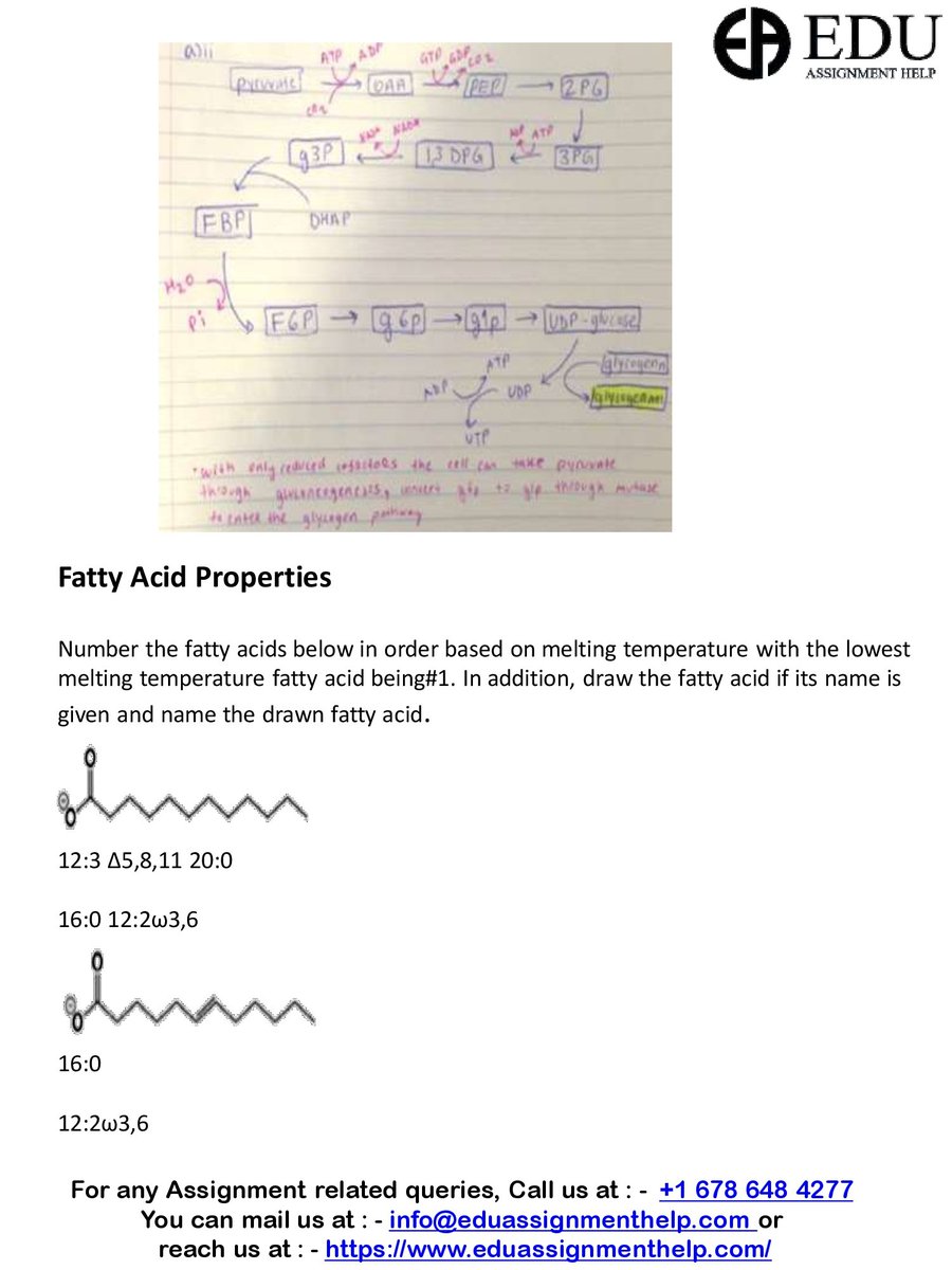 Edu_Assignment's tweet image. I am Anastasia L.I am a Biochemistry Assignment Expert at eduassignmenthelp.com. I have been helping students with their homework for the past 6 years.I solve assignments related to Biochemistry. To see the full assignment visit flic.kr/s/aHsmXkBFex
#BiochemistryHomeworkHelp
