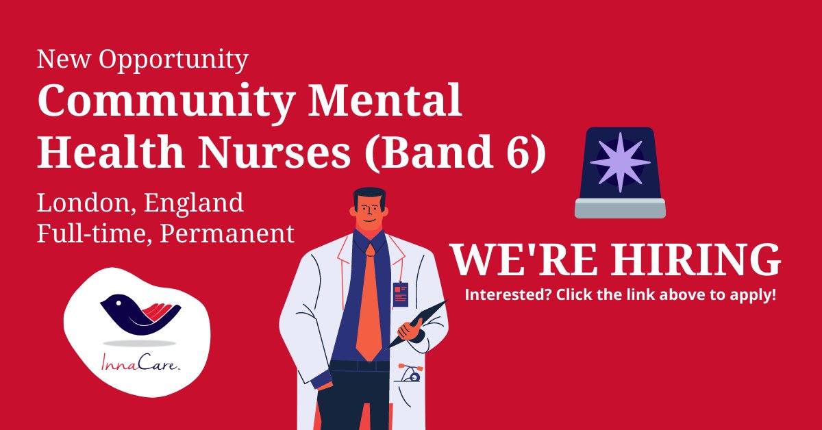 📨 BAND 6 MENTAL HEALTH NURSE POSITION IN LONDON ! 🧑‍⚕️ 

Are you passionate about helping people? Apply at innacare.co.uk/jobs-1/communi… ! 📝 

#band6 #nurse #healthcarejobs #mentalhealth #jobsinhealthcare #recruitment #hiring #vacancy #jobvacancy #londonjobs