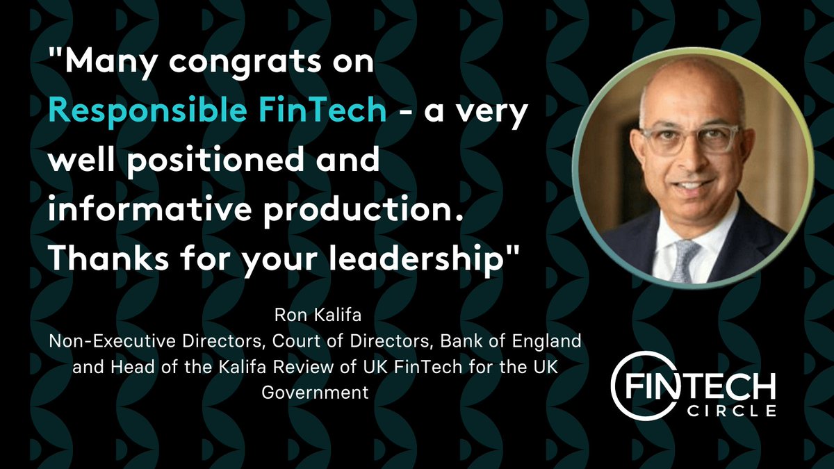FINTECHCircle's tweet photo. Very proud that the esteemed @ronkalifa praised our recently launched "Responsible Fintech" Film

QUOTE "...Many congrats on #ResponsibleFintech a very well positioned &amp; informative production.  Thanks for your Leadership"  😍

Watch film here >📽️ https://t.co/pS0kw8goDn
#fintech https://t.co/6mezJD4EQs
