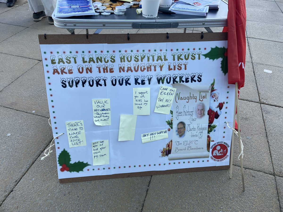 Unite_NorthWest's tweet photo. Our Biomedical Scientist members from @ELHT_NHS commenced their third period of strike action at Royal Blackburn Hospital this morning in a dispute over unpaid wages owed by the Trust following an agreement made in 2019.

https://t.co/W6d4ss1FwT https://t.co/SP8QEZQK3P