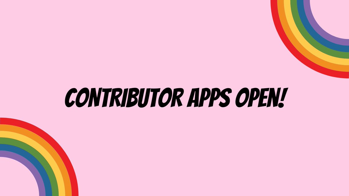 dclgbtzine's tweet photo. 🏳️‍🌈 CONTRIBUTOR APPS ARE NOW OPEN! 🏳️‍🌈 https://t.co/iVp9i5pfBn