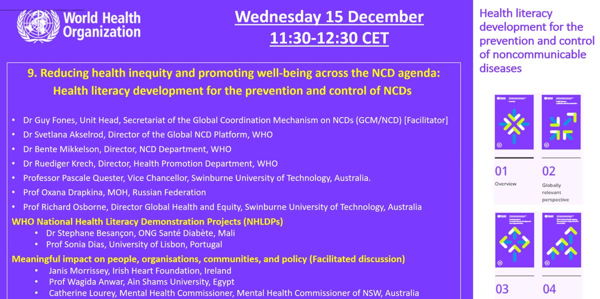 StephBesancon's tweet photo. Our great session at the @WHO 10th global conférence on health promotion is starting join us ! #10GCHP https://t.co/aoW93dSNaj