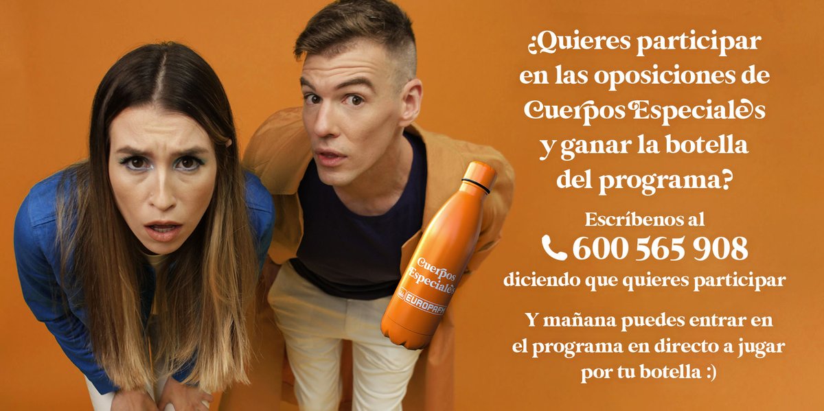 🍾 ¿quieres ganar una de nuestras botellitas?
📞 mándanos un mensaje al 600 565 908 diciendo que quieres participar en nuestras oposiciones
🎙️ y mañana sobre las 8:30h puedes entrar en directo a jugar por la botella