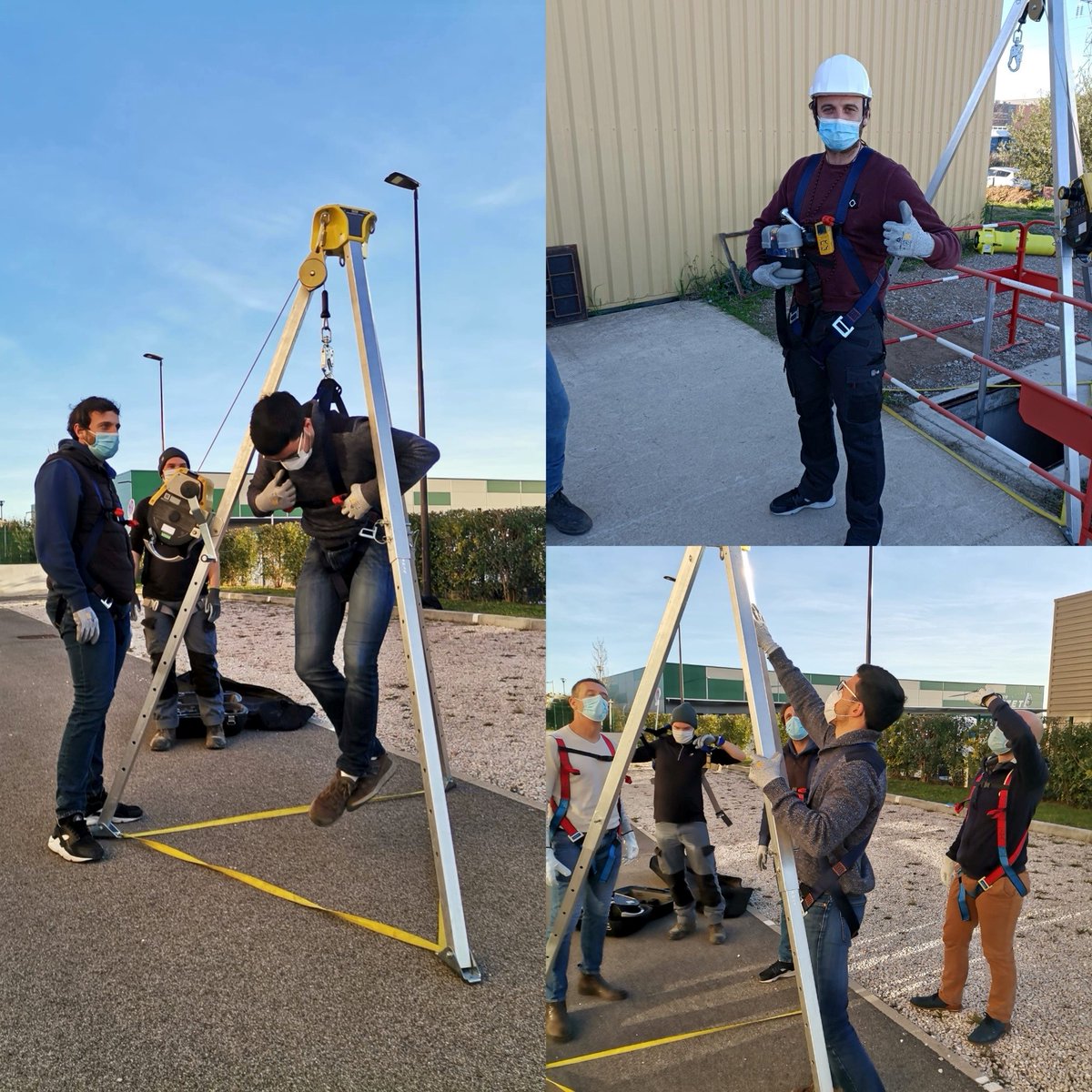 AcwaRobotics's tweet photo. Mardi nous étions au centre de formation de l'Apave sur #Montpellier afin d'obtenir le #CATEC, Certificat d'Aptitude à Travailler en Espaces Confinées, étape nécessaire avant notre premier essai terrain ! Bravo à Elie Tannous Raphaël Rossi &amp; Robin Persiaux #acwarobotics https://t.co/AC7tzd9Wh9