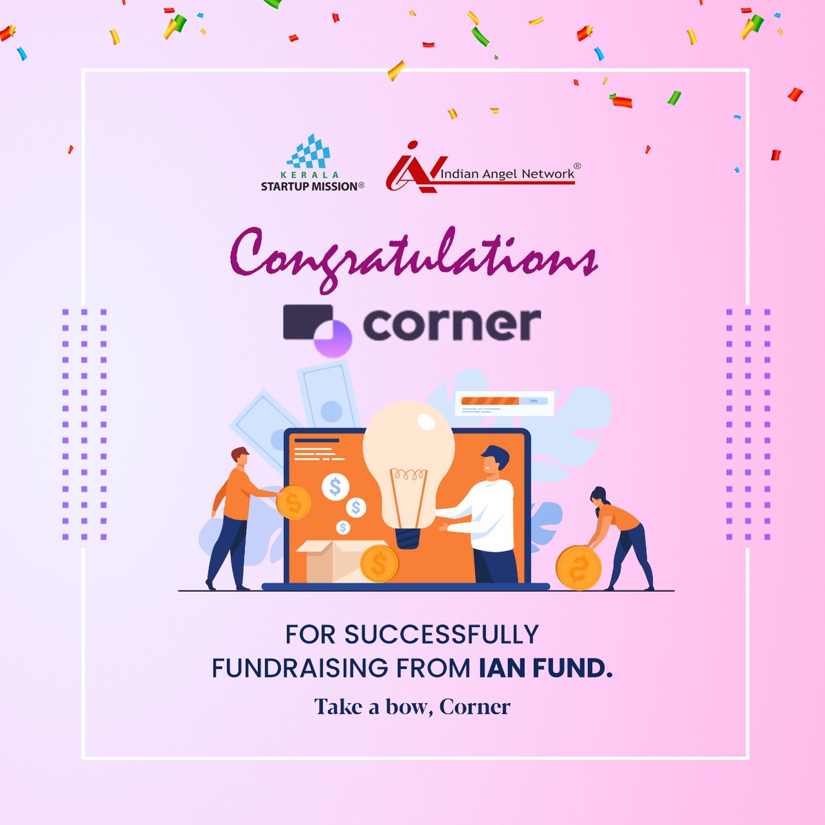 startup_mission's tweet photo. Congratulations, CORNER, on your amazing achievement. 
Corner, a Software-as-a-Service platform that delivers data-driven consumer interaction solutions for #D2C #ecommerce companies.

#KSUM #Kerala #Corner #Funding #SaaSPlatform #IAN @ianetwork @usecorner https://t.co/fRogfLAvBv