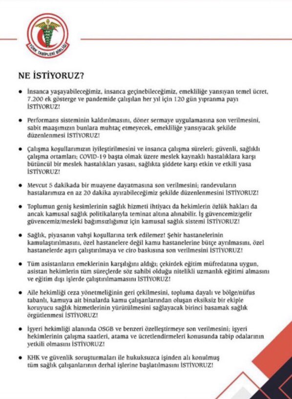 Hekimlerimizin yanındayız.
#hekimlereylemde