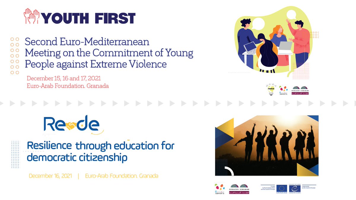🟡Today begins #YouthFirst, #EuroMediterranean Meeting on the commitment of #Young people against #Extreme #Violence at the Euro-Arab Foundation. 

More than 2⃣0⃣young people, from France and Spain, will participate in the workshops planned for these next three days ‼️