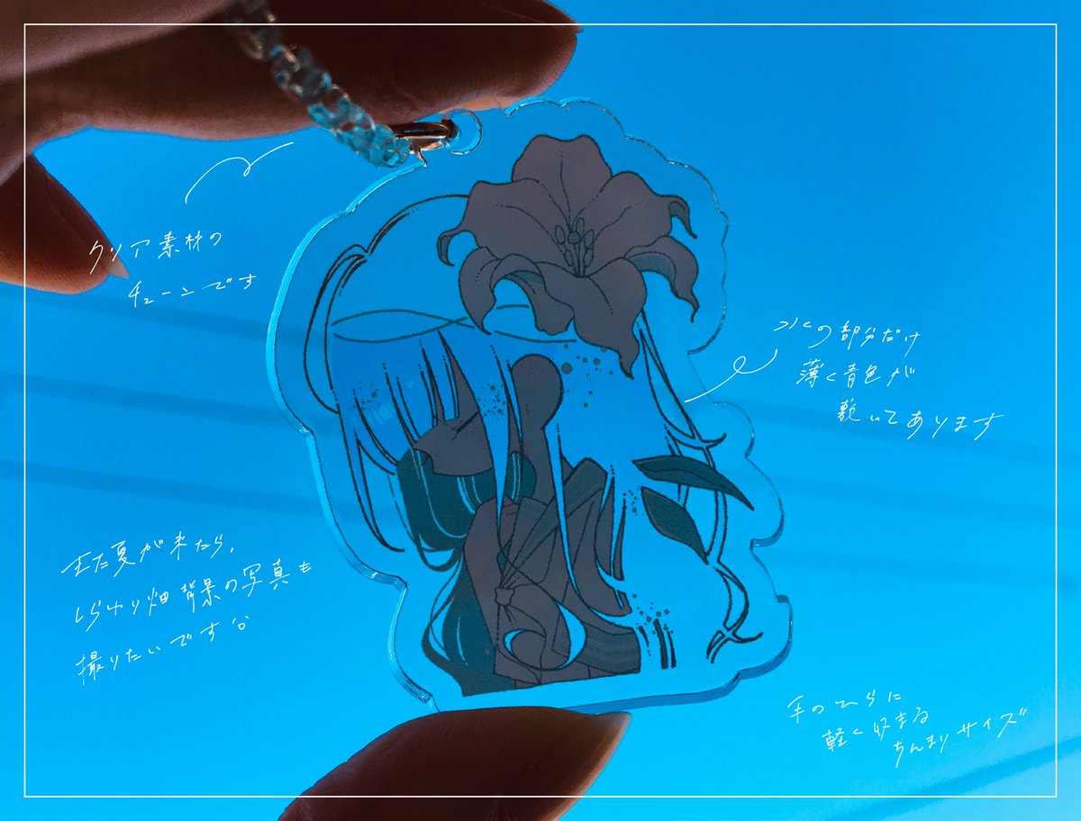 透けるアクキー てふてふ 1 3あべのイベントのイラスト