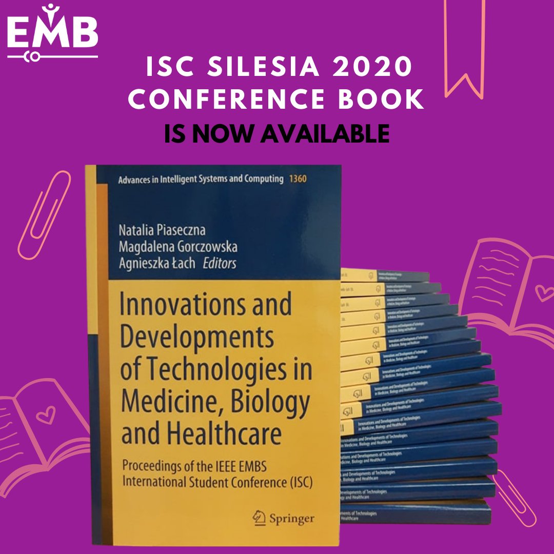 IEEEembs's tweet photo. 📰Student News - "Innovations and Developments of Technologies in Medicine, Biology and Healthcare", ISC Silesia 2020 conference book is now available! 👉 https://t.co/P15p2wL7y0 #embssac #embsstudents #embsvolunteer #embsfamily #IEEESAC #embsisc https://t.co/GHtcdurDTh