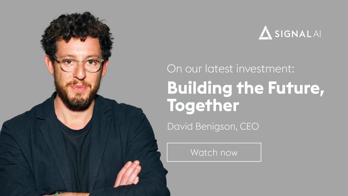 “Our vision at Signal AI is to transform business decision making through augmented intelligence. We're thrilled to have Highland Europe join us in this latest round and appreciate the belief of our existing investors.” Hear from our CEO <a href="/DavidSignal/">David Benigson</a>  signal-ai.com/blog/on-our-la…