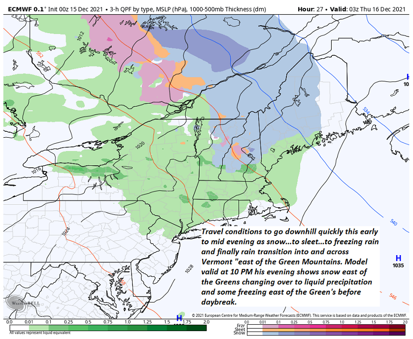 wxeringheights's tweet photo. Expect travel to get greasy with some slight #SnowAccumulation developing this early to mid evening and making for the worst ravel along and east of the Green Mountains. Mostly just #rain western #Vermont https://t.co/2hExAgpmhL https://t.co/y13fyLxAwq