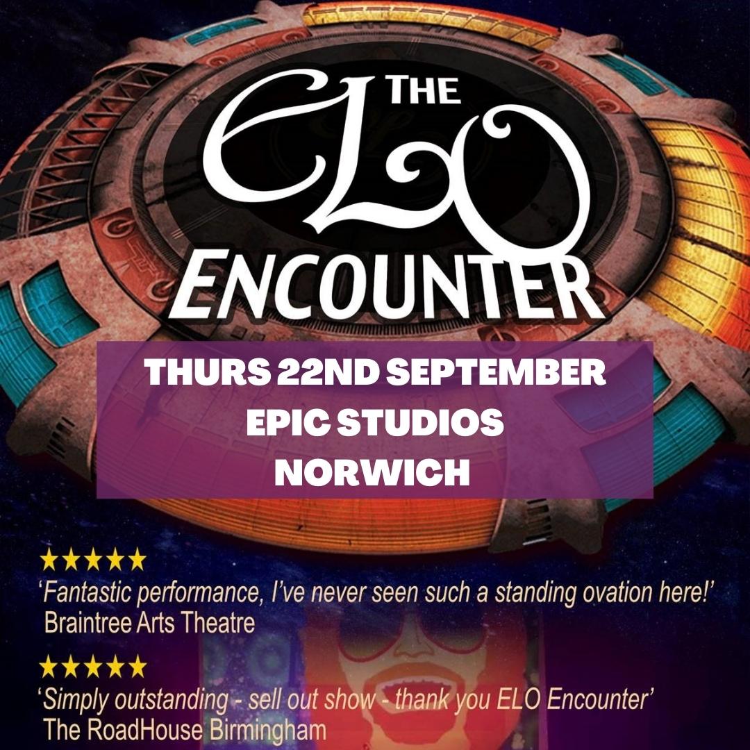 EPICNorwich's tweet photo. We're pleased to announce the return of @ELOEncounter. Join us on Thursday 22nd September 2022. To book a seat please see our website https://t.co/GFXCgwPEnN https://t.co/LEXAAhSruV
