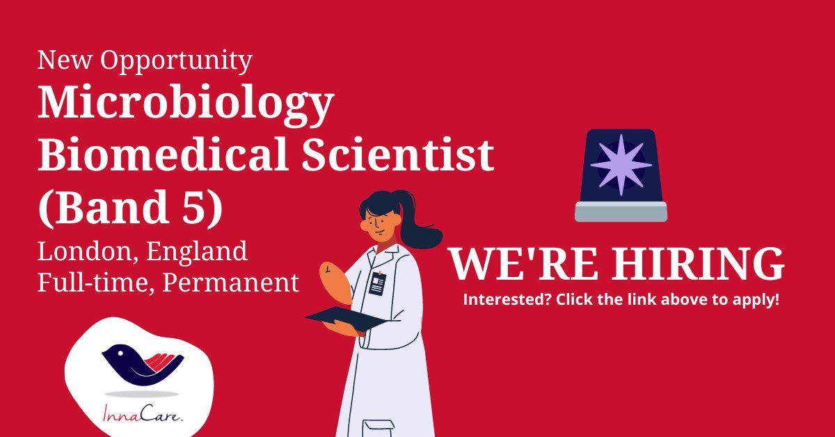 📨  URGENT Job Listing - Biomedical Scientist Band 5 in Durham!🧑‍⚕️

Are you an friendly and passionate nurse? Apply NOW at innacare.co.uk/jobs-1/biomedi… 📝 

#nursing #mentalhealth #healthcarejobs #ukjobs #recruitment #hiring #vacancy #opportunity