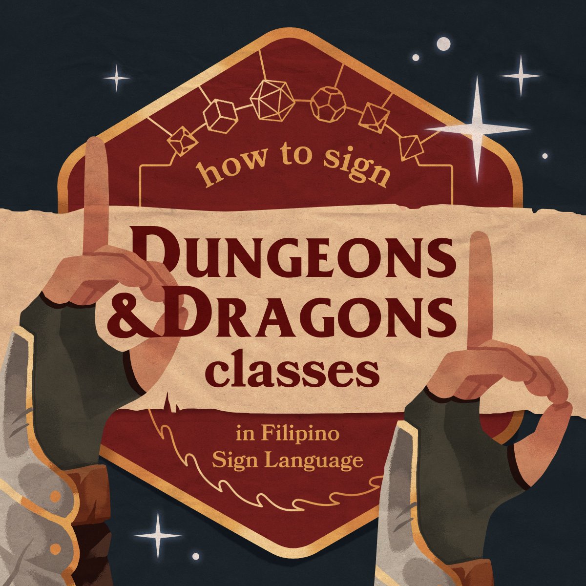 caldatelier's tweet photo. Let's bring hearing and Deaf people together in a fantasy world on role-playing games by learning how to sign Dungeons &amp; Dragons classes in Filipino Sign Language (FSL). 

Thanks, FSL Treasure group and the Filipino Deaf people for helping me develop the FSL signs for this! https://t.co/IrLnNB1i3V