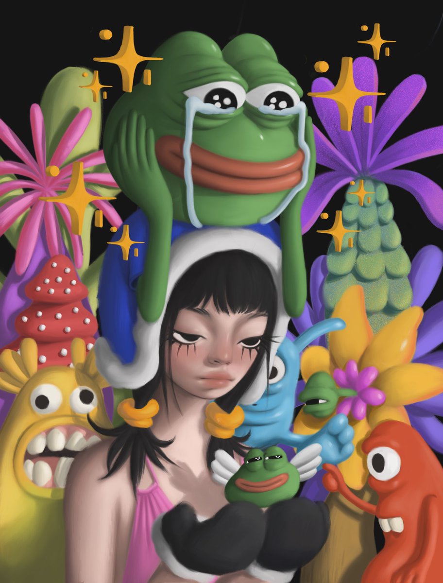 PEPE GIRL 🐸✨ 
3rd piece on @withFND 

Check out here 
foundation.app/@bimapichaya/~…