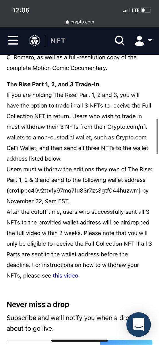 Faggy_T's tweet photo. @cryptocomnft What happened with the Trade In? Deadline is over almost over 1 month. https://t.co/Qneu4uAbYJ