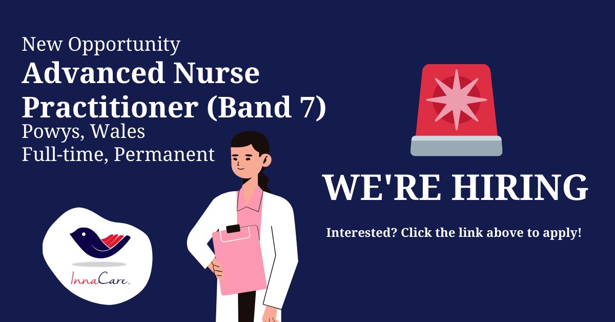 📨 £50,000 NURSE POSITION IN WALES ! 🧑‍⚕️ 

Are you passionate about helping people? Apply at innacare.co.uk/jobs-1/advance… 📝 

band7 #nurse #healthcarejobs #powys #wales #jobsinhealthcare #recruitment #hiring #vacancy #jobvacancy