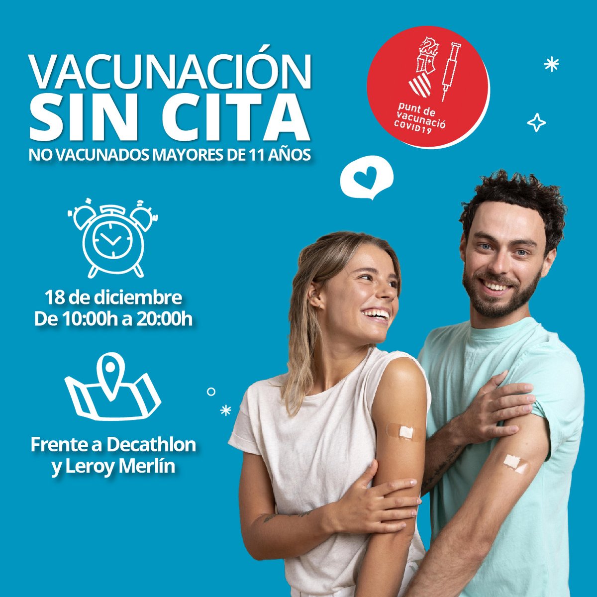 Si aún no te has vacunado contra el COVID-19 el próximo día 18 de diciembre estará habilitado, en nuestro centro comercial, un punto de vacunación sin cita para todos aquellos no vacunados que quieran vacunarse.

zeniaboulevard.es/evento/vacunac…