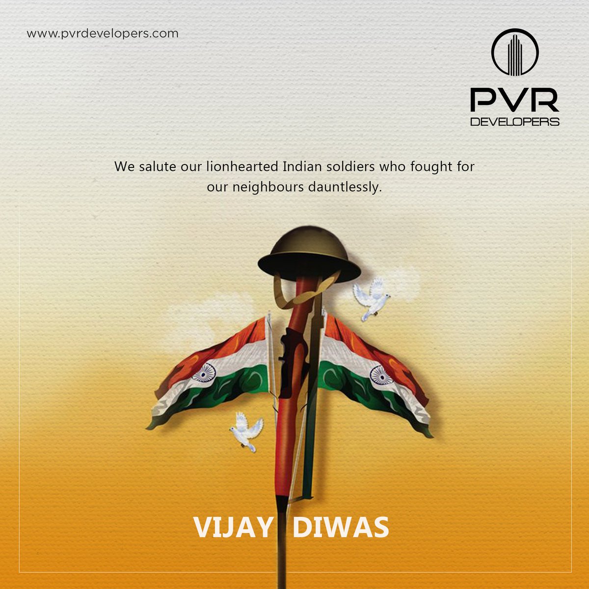 DevelopersPvr's tweet image. On this day let us remember the sacrifice of those brave soldiers who died in the line of duty to protect our great nation.

#PVRDevelopers #VijayDiwas #Soldiers #Bravery #IndianArmy