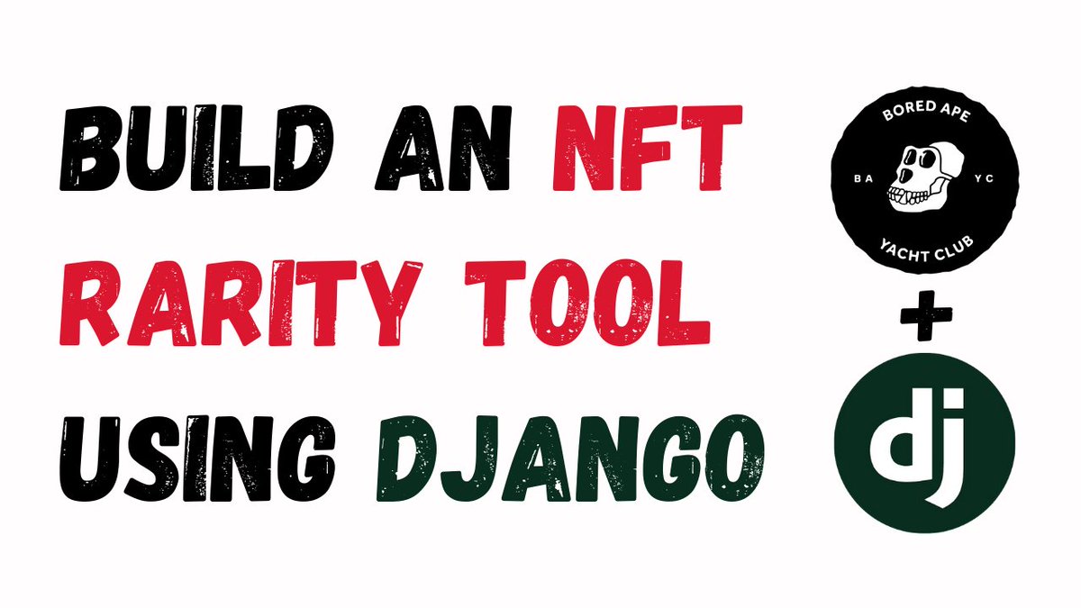 justdjangocode's tweet photo. New blog post tutorial: Build an NFT rarity tool with Django!

https://t.co/DIc9OkxOBZ https://t.co/iWnUeW10Zn