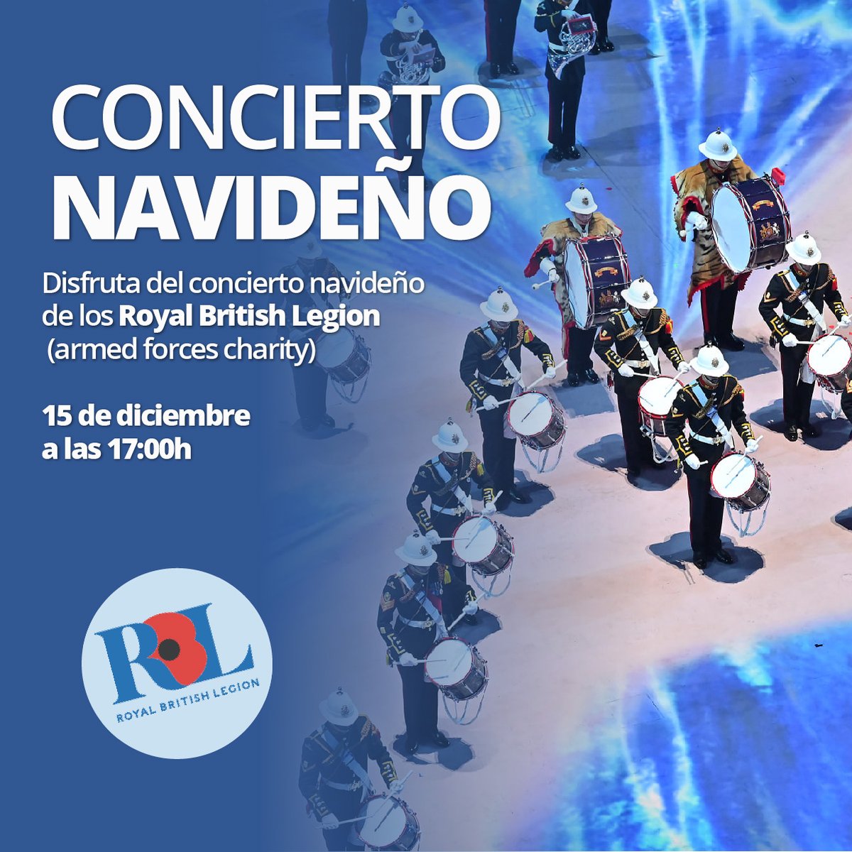 ¡No te pierdas esta tarde a las 17:00h el espectáculo de Royal British Legion!