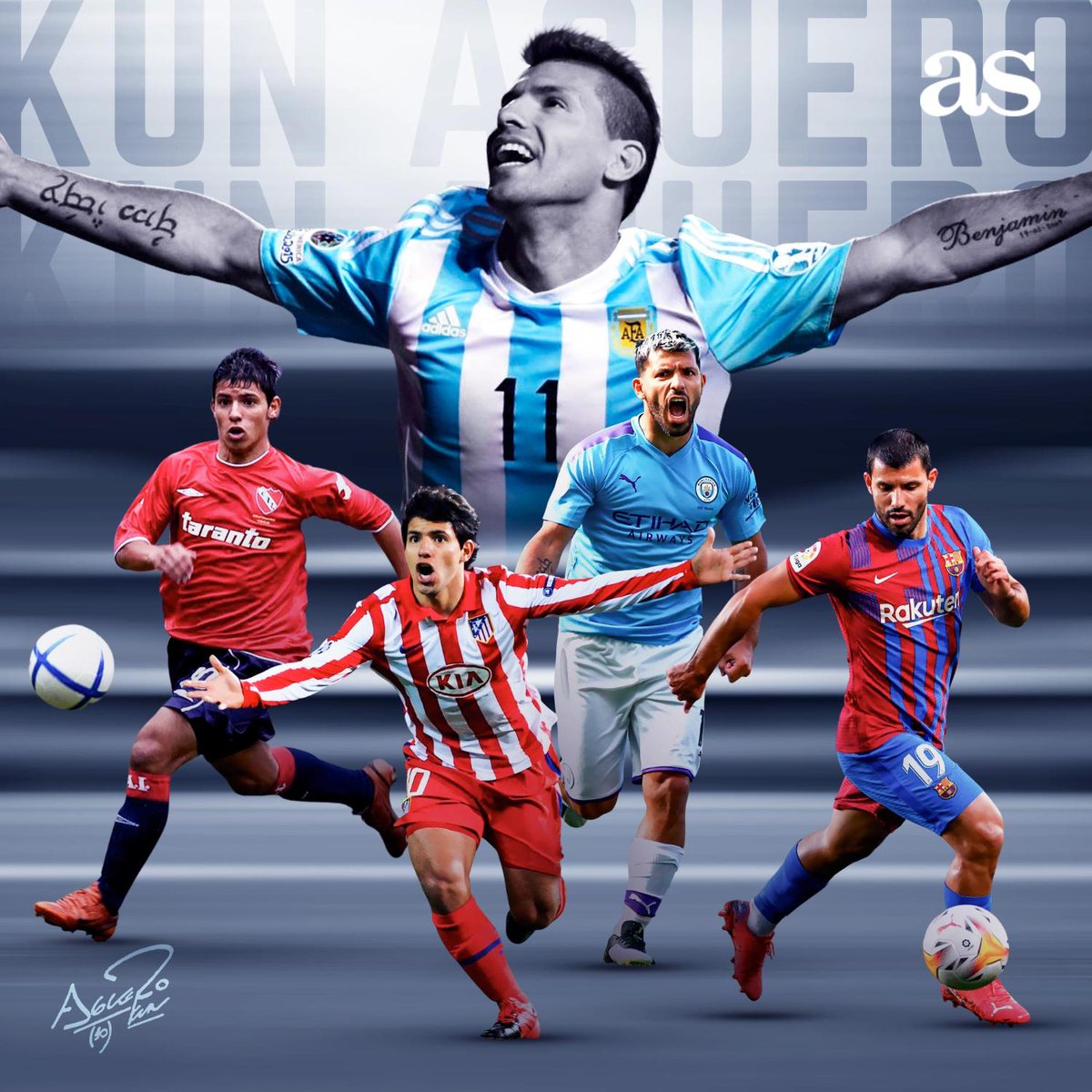 diarioas's tweet photo. ⚽🔙 Agüero anuncia su retirada

📆 782 partidos
⚽ 427 goles
🏆🏆🏆🏆🏆 Premier League
🏆🏆🏆 Community Shield
🏆🏆🏆🏆🏆🏆 Copa de la Liga
🏆 FA Cup
🏆 Europa League
🏆 Copa América
🥇 Juegos Olímpicos Pekín 2008

😍 ¡Gracias por todo, 'Kun'! https://t.co/SWTCqtMXuo