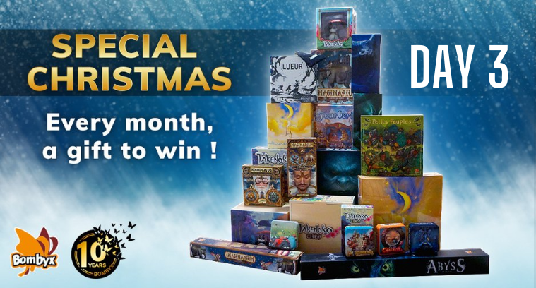 StudioBombyx's tweet photo. https://t.co/6XPjkmujVl
🎁The third day of our great Christmas contest! Are you still ok? :D
🎁3ème jour de notre grand concours de Noël !
Ça va toujours ? :D
#Xmascontest #boardgames @StudioBombyx https://t.co/CDyuo0NKgw