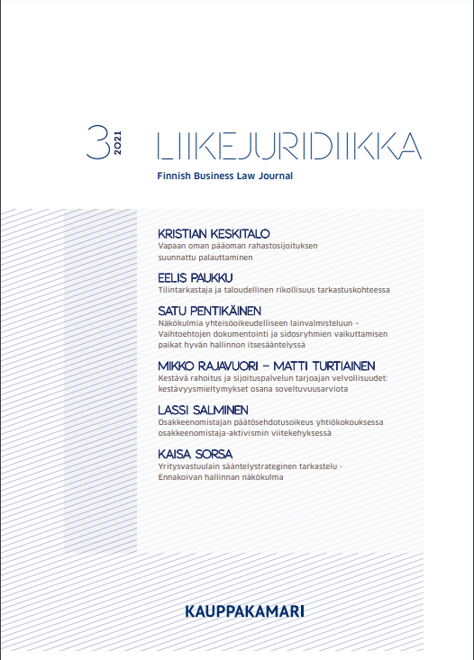 #Osakeyhtiö'n SVOP-sijoituksen osalta keskustellaan usein voidaanko kyseinen sijoitus verotuksellisessa mielessä korvamerkitä. Käy lukemassa näkemyksestäni tarkemmin tänään julkaistussa <a href="/LJ_Journal/">Liikejuridiikka</a>'in referee-artikkelista.

shorturl.at/qDRV7

#vero #oikeus #liikejuridiikka