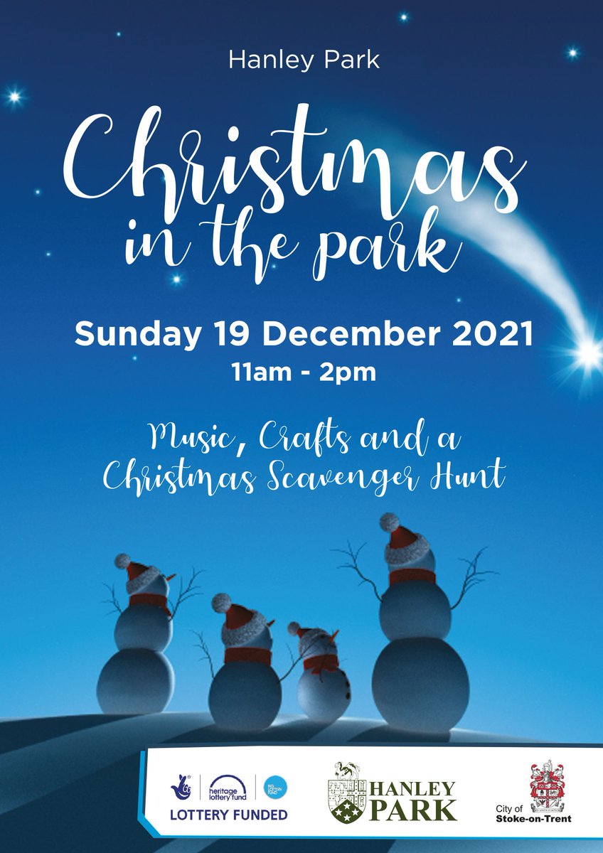 Come along to our Christmas in the Park event - 11:00am-2:00pm on  Sunday 19th December.  
Crafts/trail Community Hub. Mystery singers around the park. 
#HLFsupported
