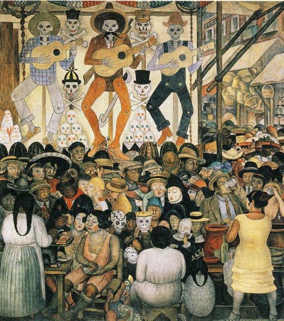 Arteymas_'s tweet image. El día de los muertos, 1924, Diego Rivera