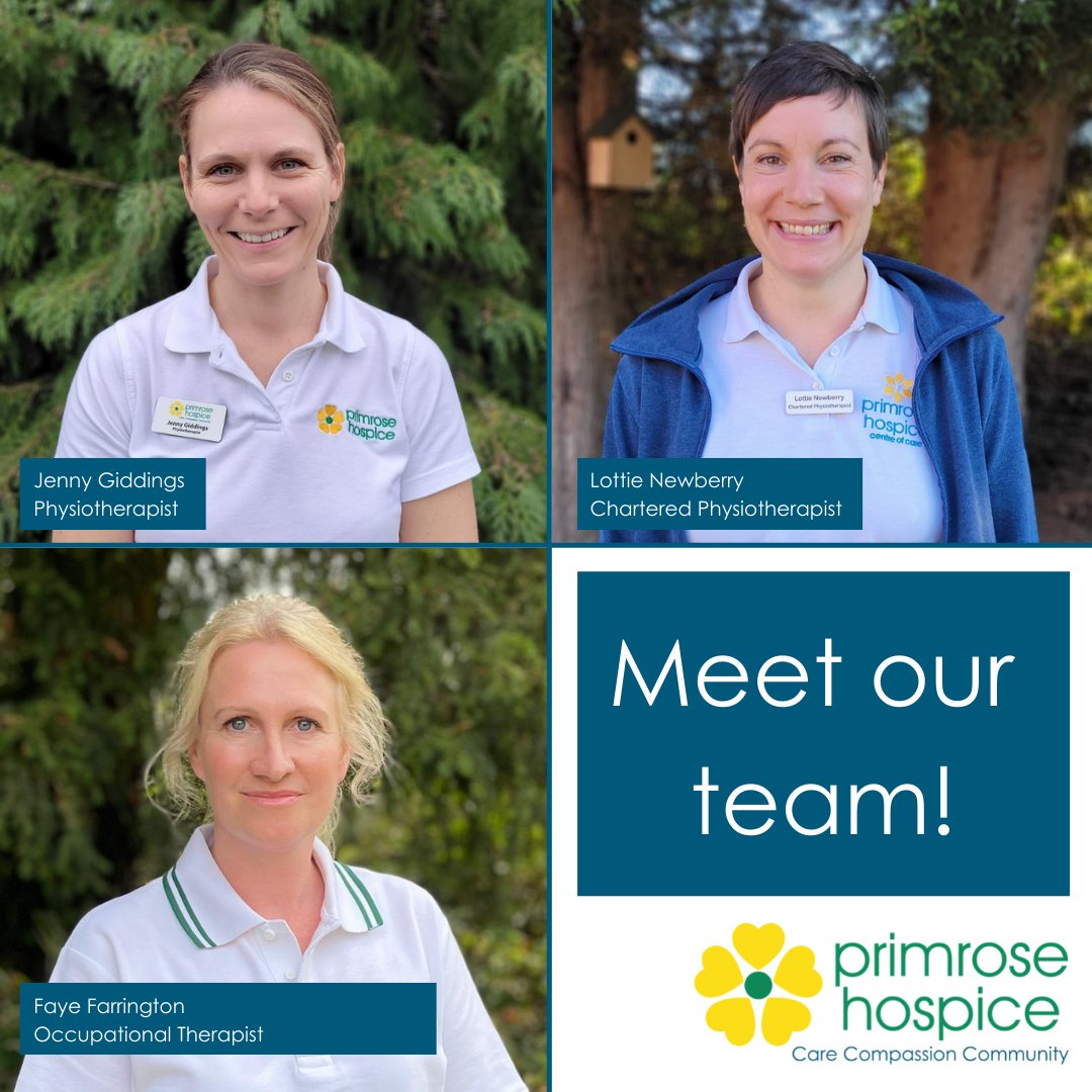 This evening we would like to introduce you to some more of our team, meet⭐️Jenny⭐️Lottie⭐️Faye

Our team help to support our patients with a range of support from advice on lifestyle management to managing pain and movement difficulties.

Find out more👉 primrosehospice.org
