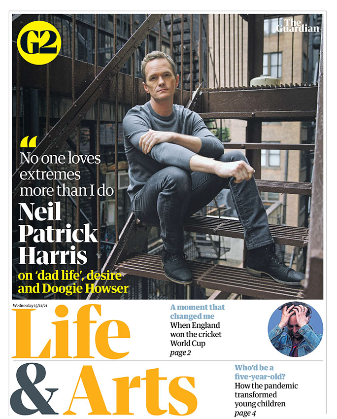 Neil Patrick Harris © Benjamin Norman / New York Times / <a href="/Redux/">REDUX</a> / <a href="/eyevine/">eyevine</a>  on the cover of The Guardian - G2.