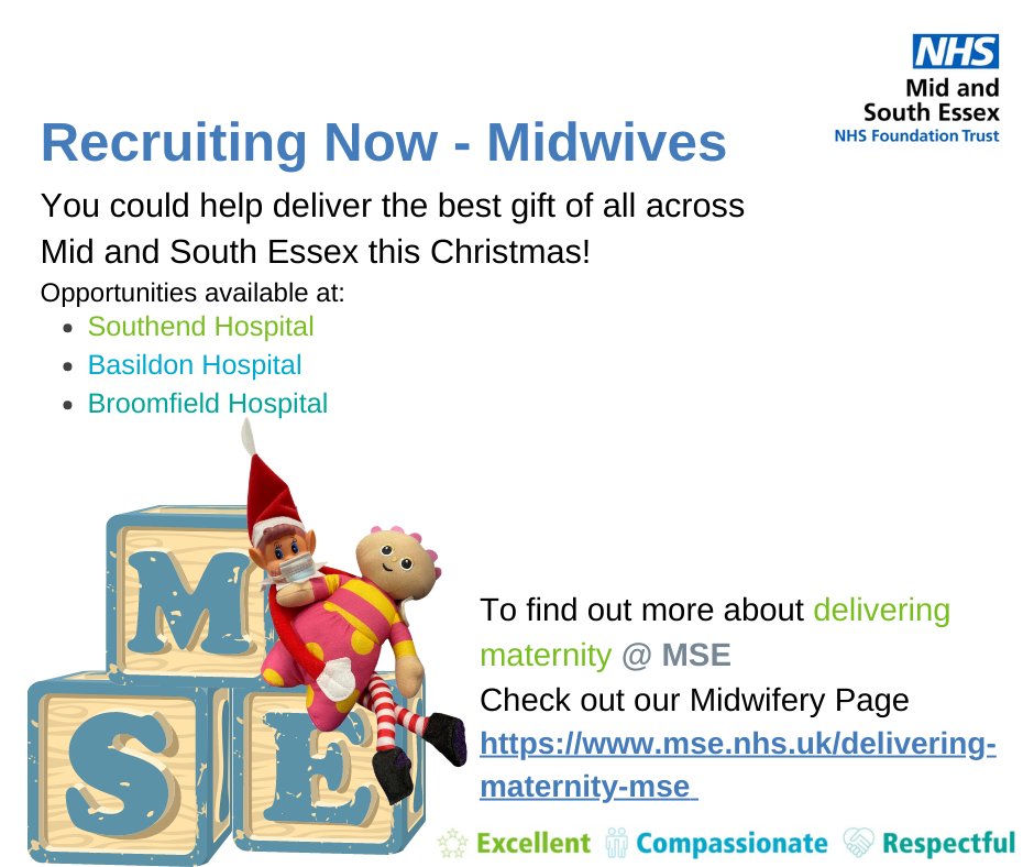 Mid and South Essex NHS Jobs (@joinmsehospital) on Twitter photo Our #elfontheshelf has been finding out how <a href="/MSEHospitals/">Mid and South Essex NHS Foundation Trust</a> #supports women and their families across #Essex to deliver their babies safely
If you're looking for a new #midwifery #opportunity apply today and help us deliver the #bestgift this #Christmas!
bit.ly/3lSHOsZ Our #elfontheshelf has been finding out how <a href="/MSEHospitals/">Mid and South Essex NHS Foundation Trust</a> #supports women and their families across #Essex to deliver their babies safely
If you're looking for a new #midwifery #opportunity apply today and help us deliver the #bestgift this #Christmas!
bit.ly/3lSHOsZ
