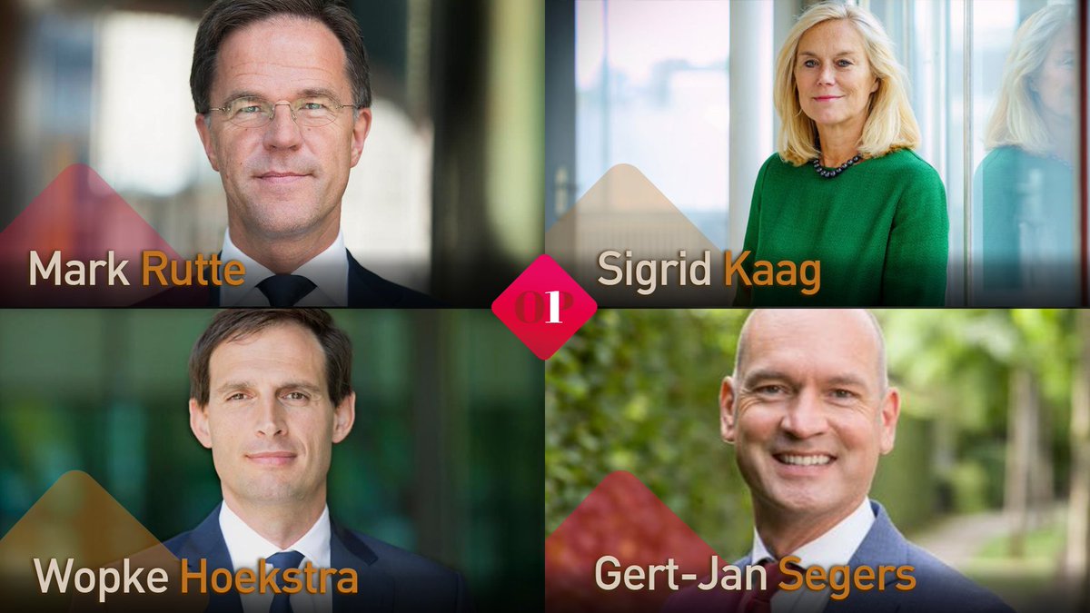 Vanavond zijn de vier partijleiders, <a href="/MinPres/">Rob Jetten</a> Mark Rutte, <a href="/SigridKaag/">Sigrid Kaag</a>, <a href="/gertjansegers/">Gert-Jan Segers</a> en <a href="/WBHoekstra/">Wopke Hoekstra</a> gast bij Sven Kockelmann in een speciale uitzending van #Op1. Live vanuit Hotel <a href="/desindes/">Hotel Des Indes</a> in Den Haag geven ze toelichting op het coalitieakkoord. @OmroepWNL (1/2)