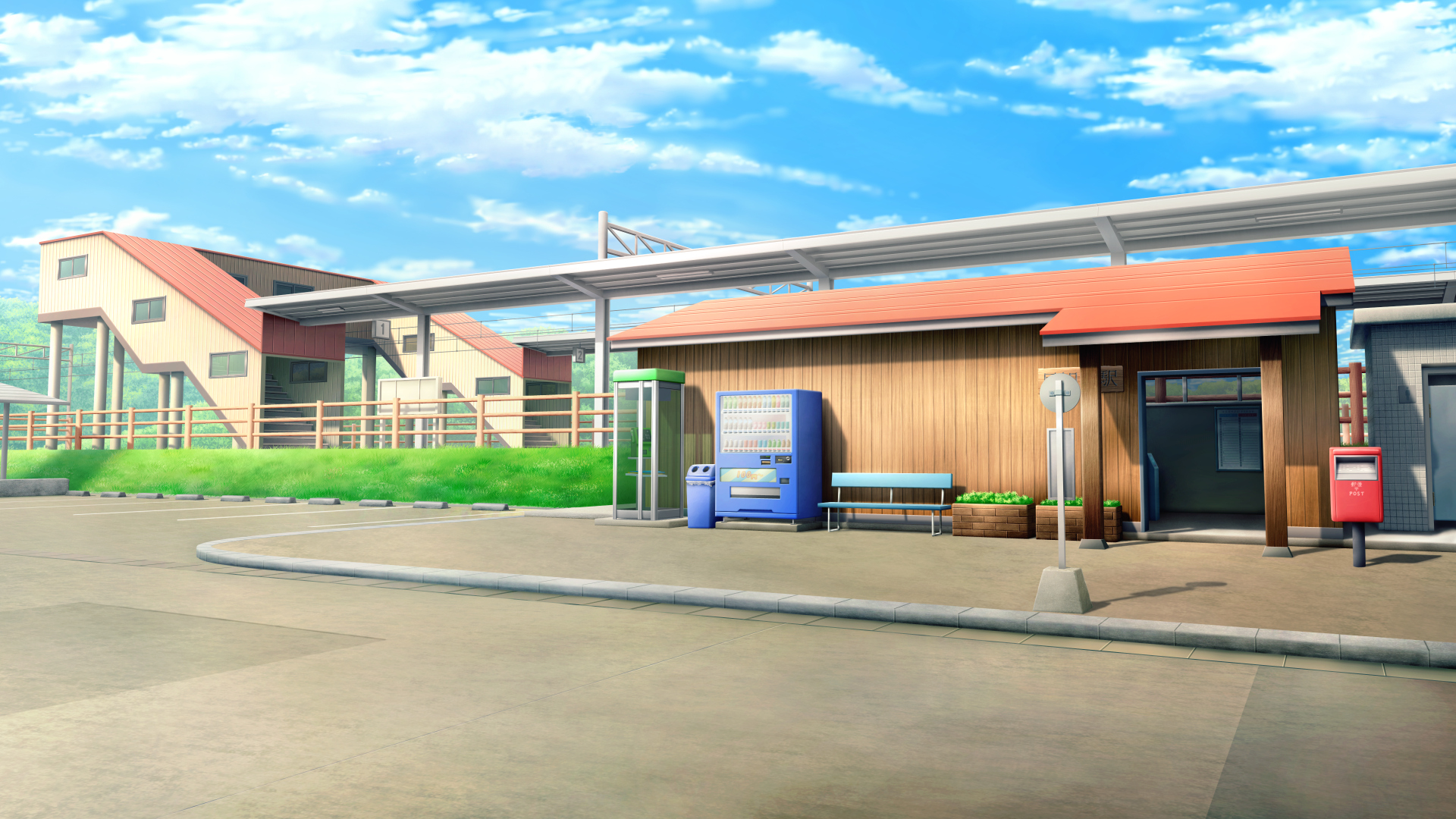 みんちりえ 背景イラストのフリー素材サイト Twitter ನಲ ಲ フリー背景素材 田舎の駅前 追加 差分3枚 日中 夕方 夜 T Co 8zcpm6uqrt T Co Hvtouawlel Twitter