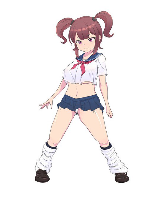 製作中のゲームの主人公ノレドちゃん
ルーズソックス差分できました㊗️ 