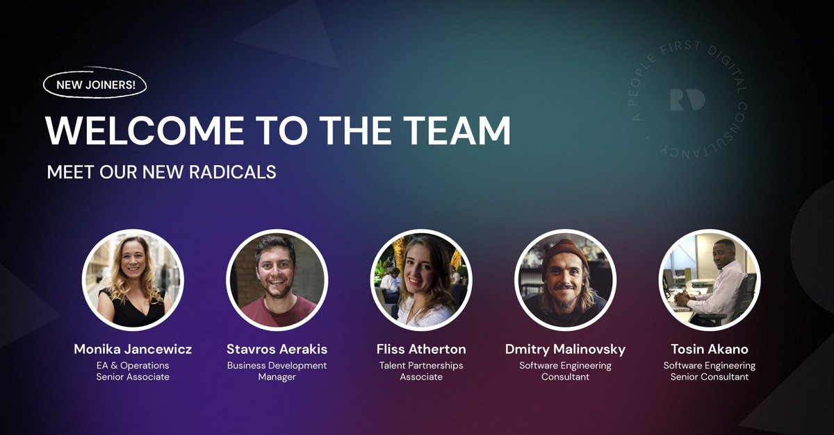 RadicallyDigit2's tweet image. Woot? Team’s growing. Welcome all!
#radicallydigital #londonbusiness #techtwitter