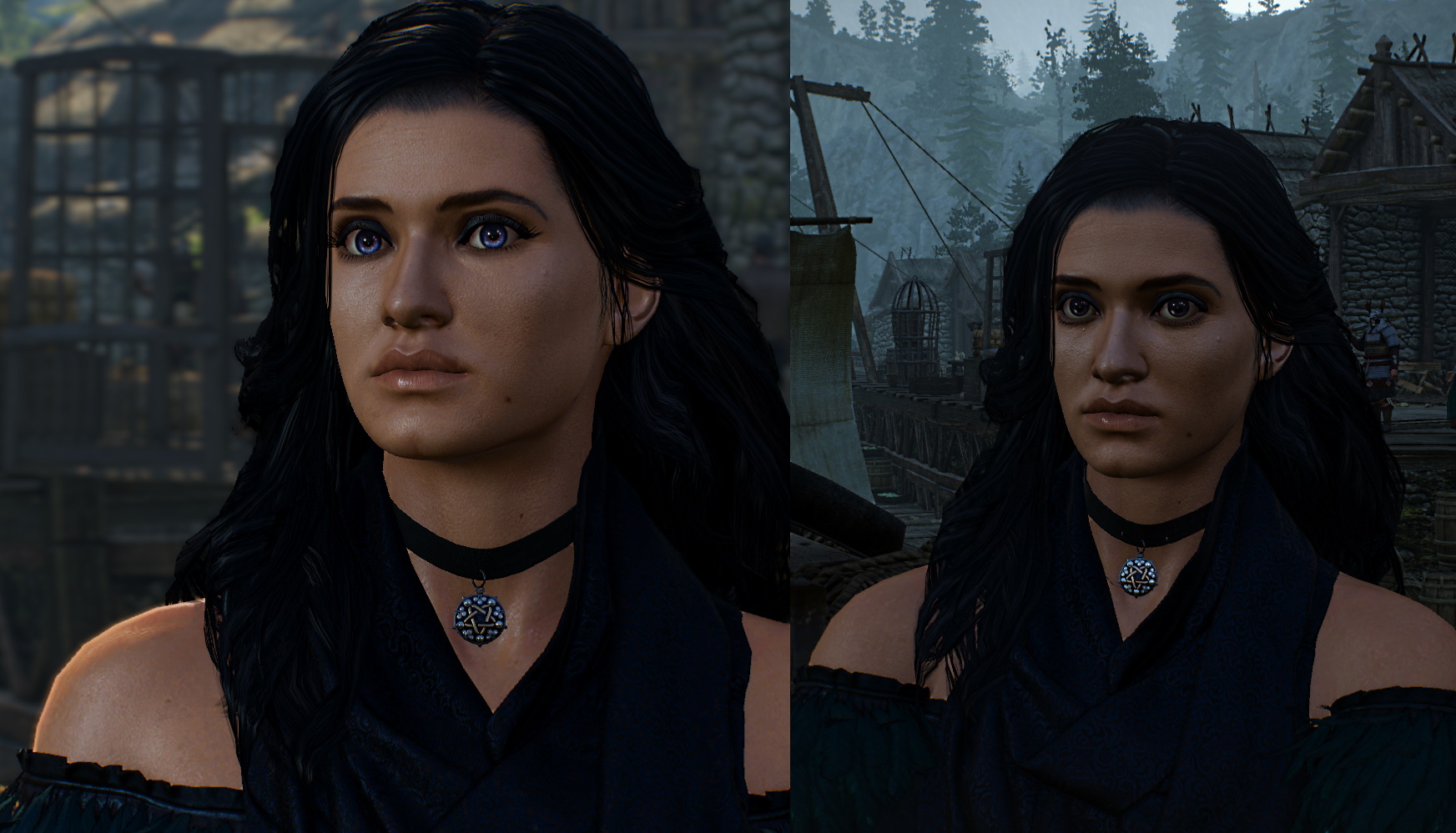 The Witcher before and after Mods in 2021 