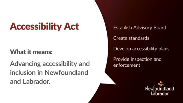 SSWB_GovNL's tweet photo. The Accessibility Standards Advisory Board requires individuals with knowledge &amp; commitment to accessibility &amp; addressing barriers for persons with disabilities. Applications for this Advisory Board are open till December 17, 2021. To apply, visit: https://t.co/1faIghGDSg  #GovNL https://t.co/qPCboqv6Hr