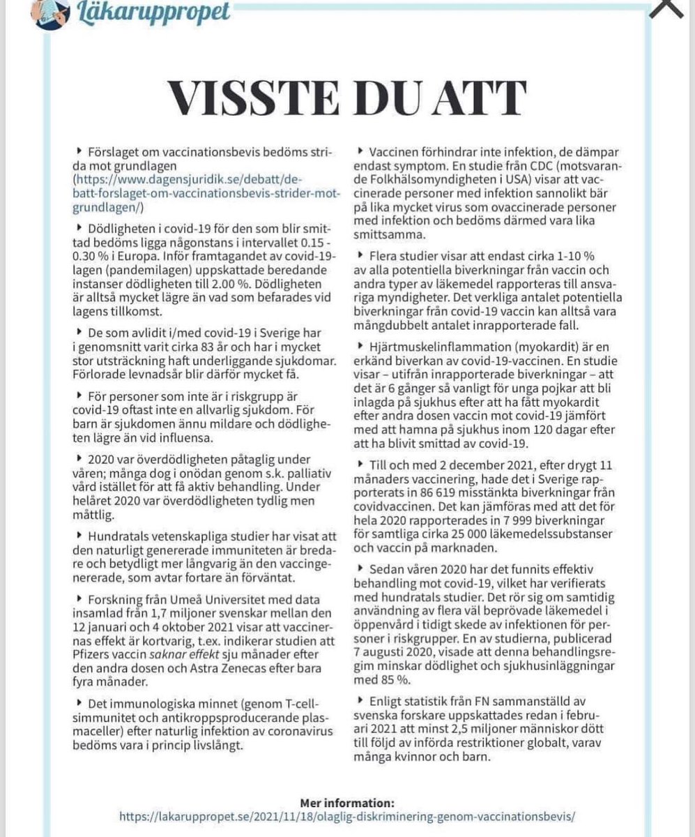 CaNiSiii's tweet photo. #nejtillvaccinpass #NEJtillcovidpass https://t.co/Nq4TSrjbDm