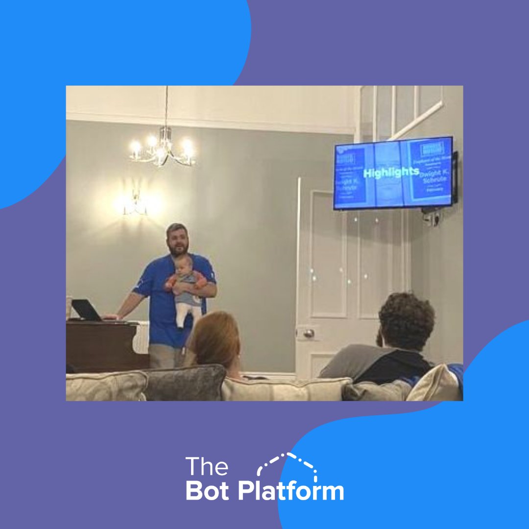 TheBotPlatform's tweet photo. Normalise CEO's giving end-of-year presentations whilst holding their baby. 👶 📈
#CEO #WorkLifeBalance #TeachThemEarly #MiniCEO https://t.co/b2fEH9r9BE