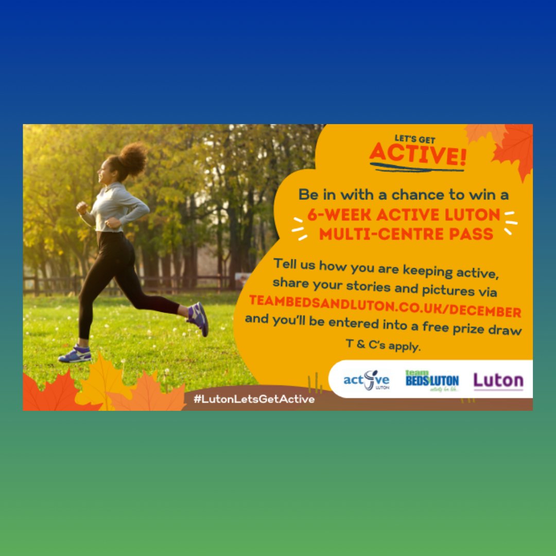 Do you want to get active 🏃 but don’t know 🤷 where to start? Want a FREE 😀 six week gym pass? Then visit : teambedsandluton.co.uk/december🎉 #LutonLetsGetActive #Luton2040 #HealthyLuton