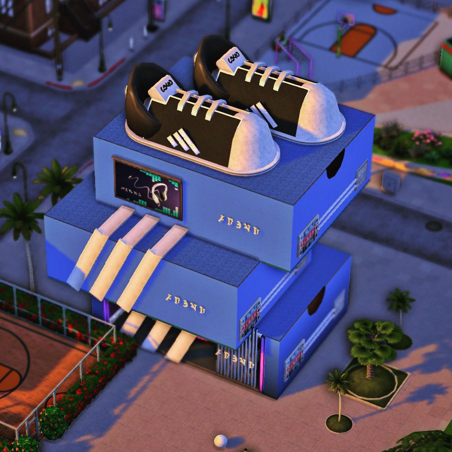 rdptra1's tweet photo. Shoe Box Sport Wear Build. @TheSims #ts4 #ShowUsYourBuilds  NOCC built using @TwistedMexi ‘s tool mod. https://t.co/0Mu1ToE65o