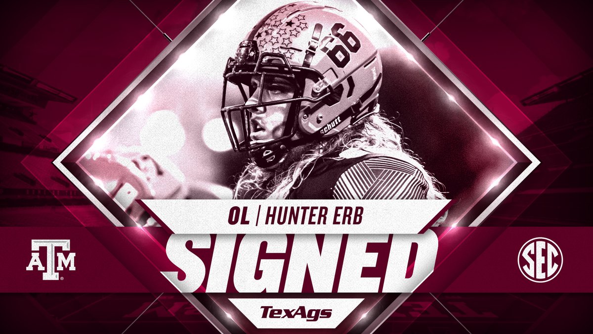 TexAgs's tweet photo. 𝗦𝗜𝗚𝗡𝗘𝗗 
OL Hunter Erb
Eaton HS
Haslet, TX
⭐️⭐️⭐️⭐️

Welcome to Aggieland @Hunter_Erb66 👍 https://t.co/5crX4lZ1jA